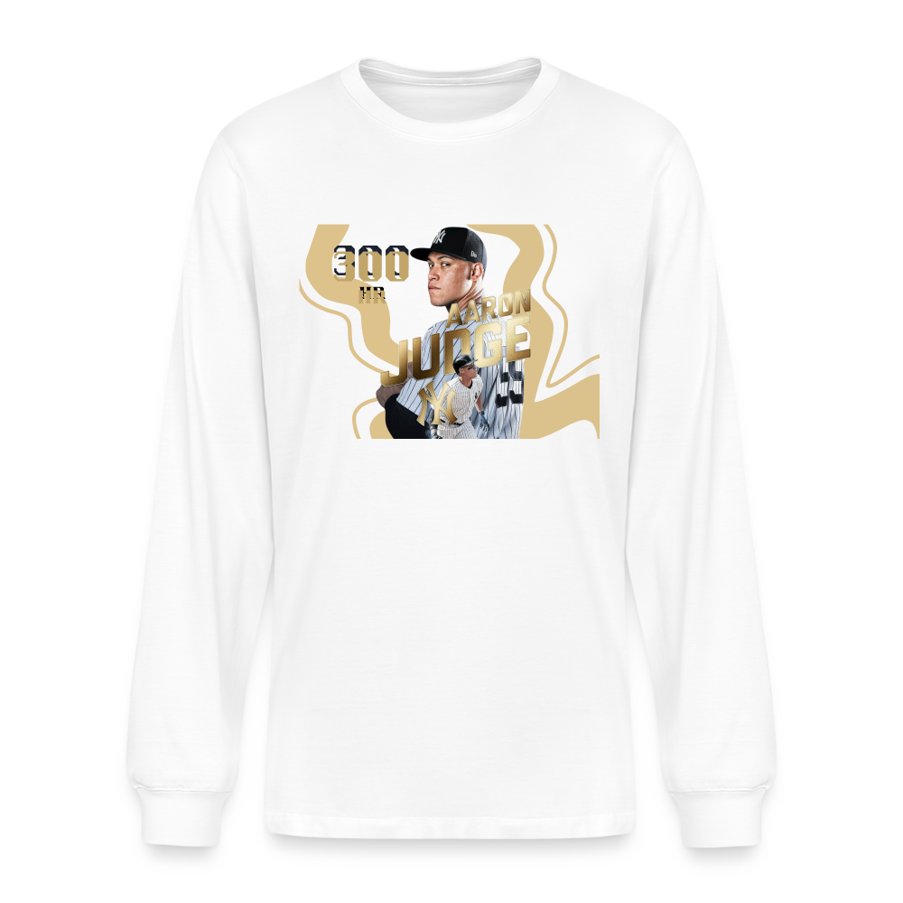 Aaron Judge in Gold Unisex Organic Long Sleeve T-Shirt - white