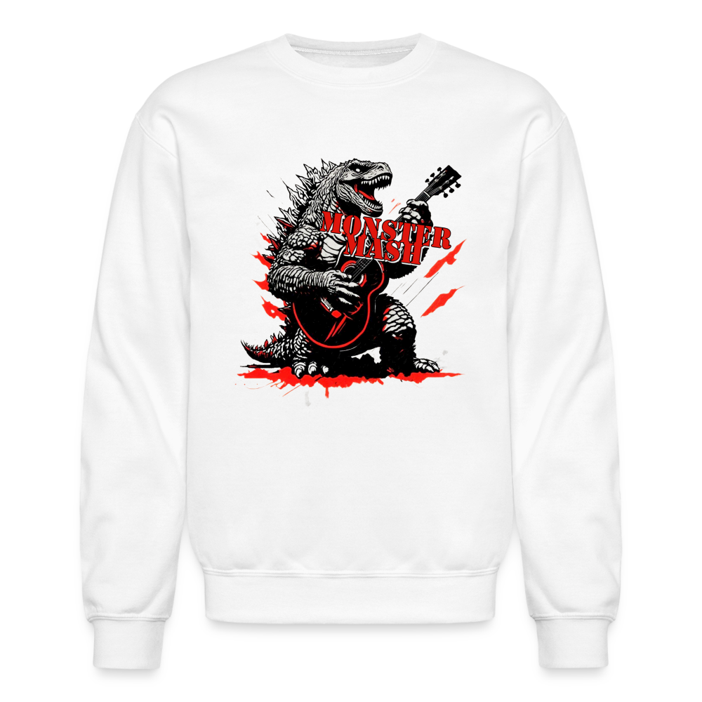 Monster Mash Adult Unisex Crewneck Sweatshirt - white