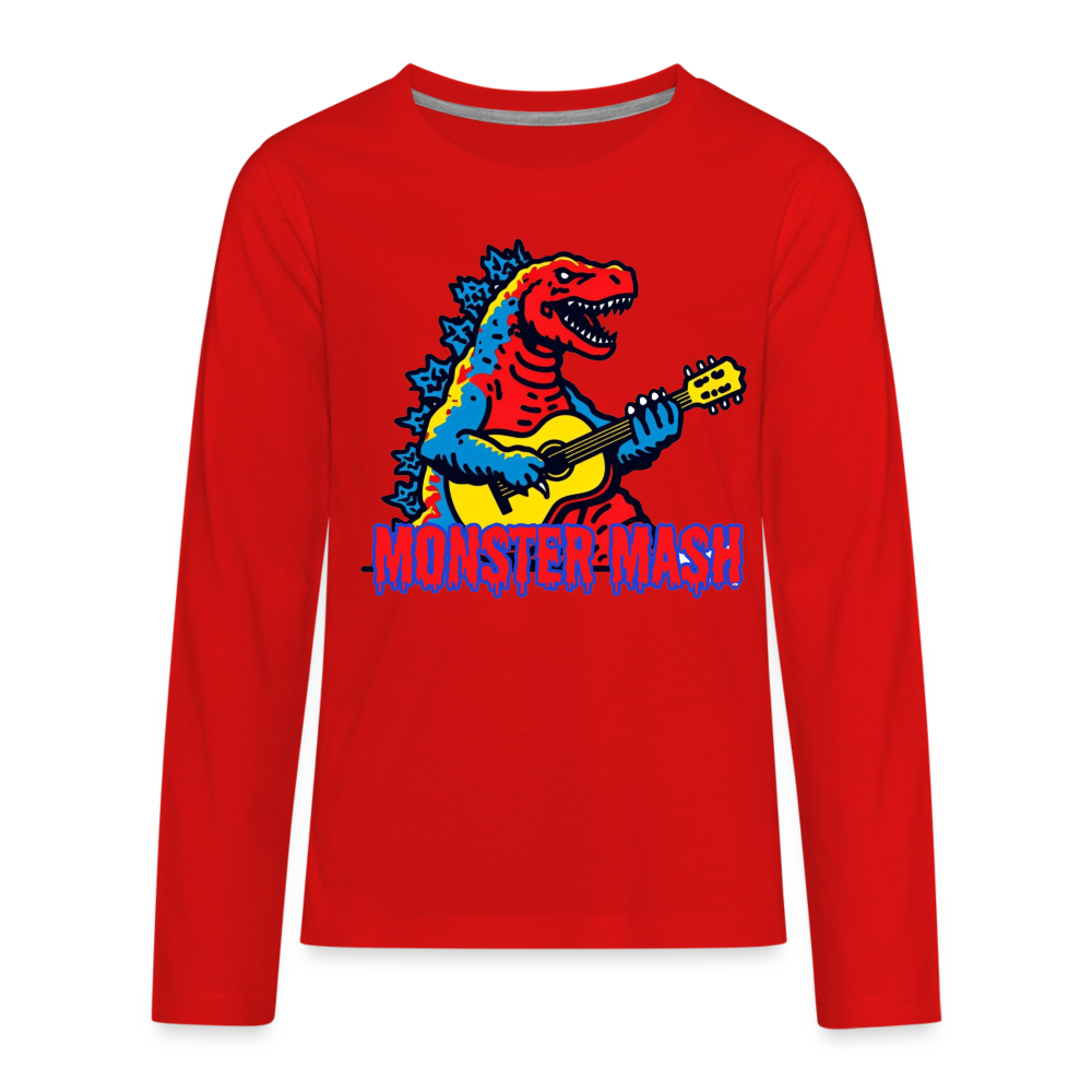 Monster Mash Kids' Premium Long Sleeve T-Shirt - red