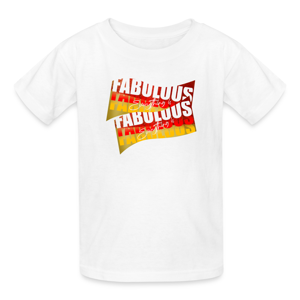 Fabulous  Ultra Cotton Youth Tee Shirt - white