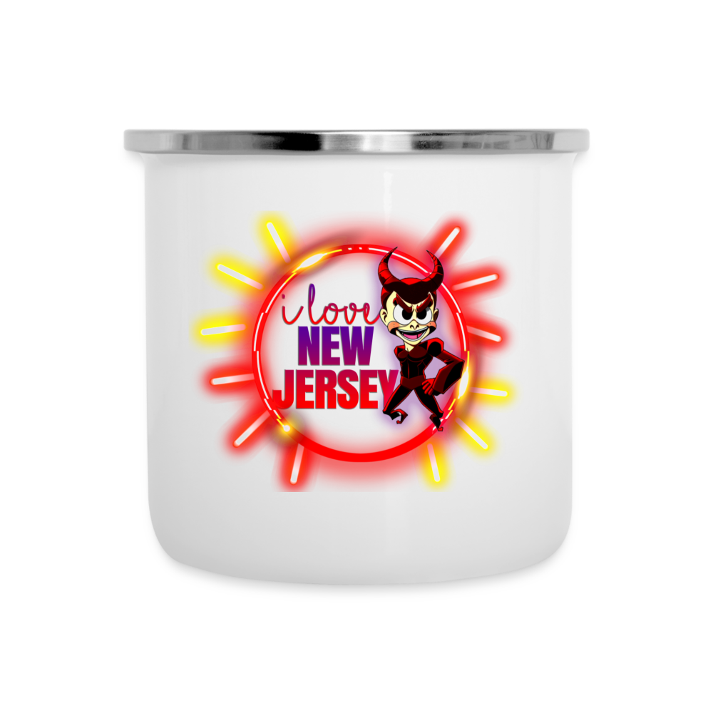 I Love NJ Devil Camper Mug - white