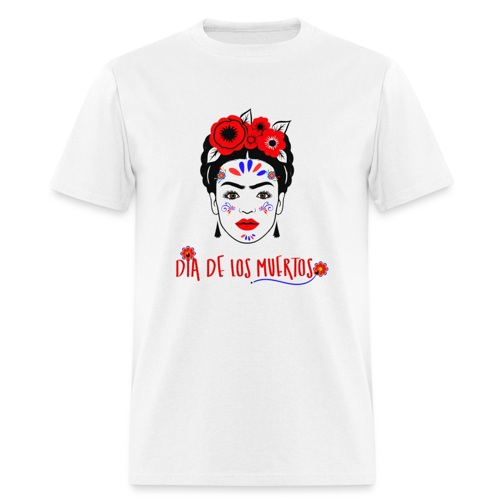 Frida Dia de los Muertos Unisex Classic T-Shirt - white