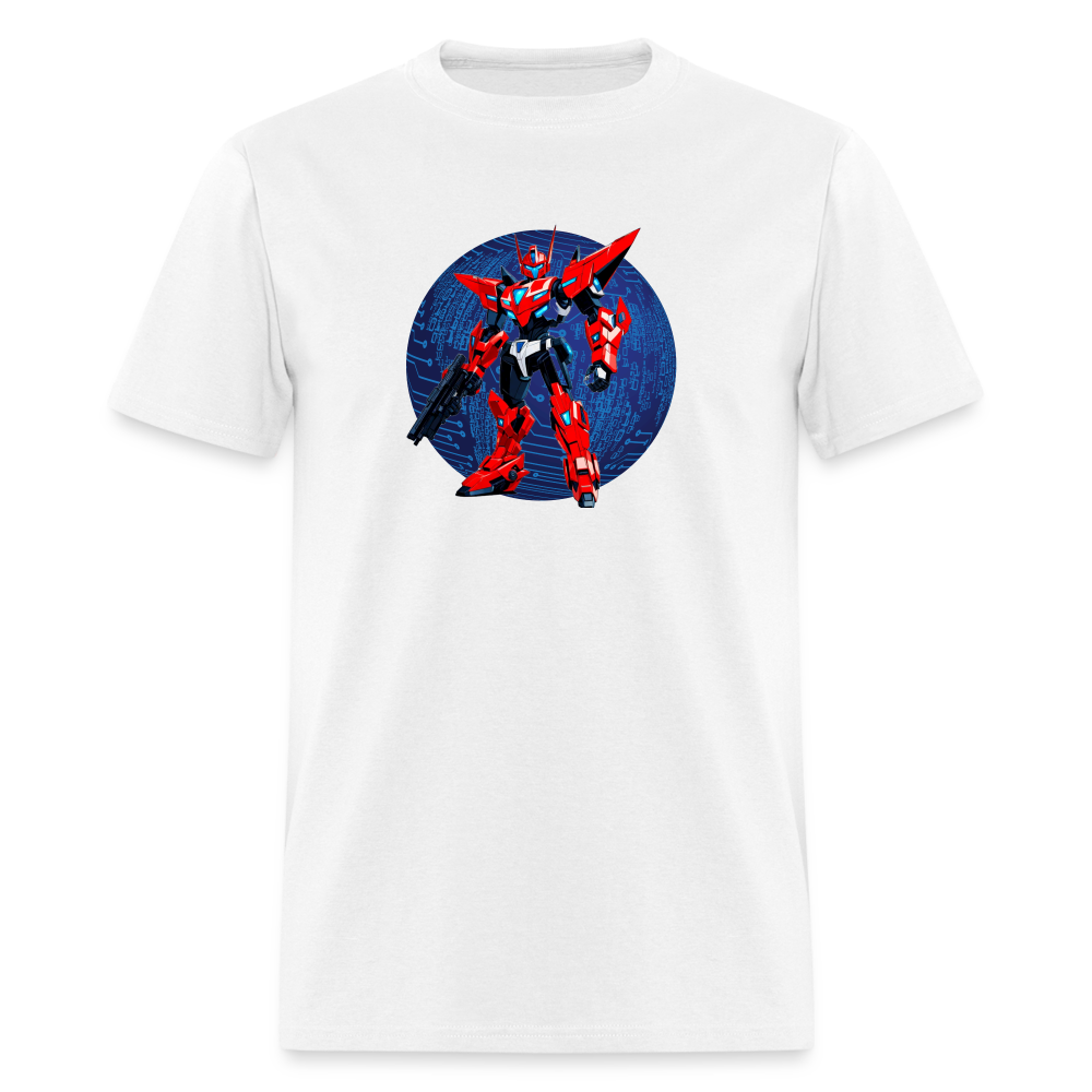 Red Transformer Unisex Tee Shirt - white