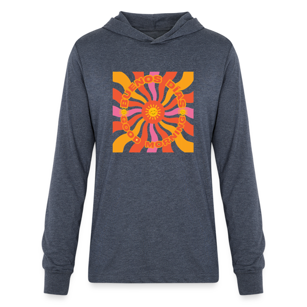 Buenos Días Unisex Long Sleeve Hoodie Shirt - heather navy