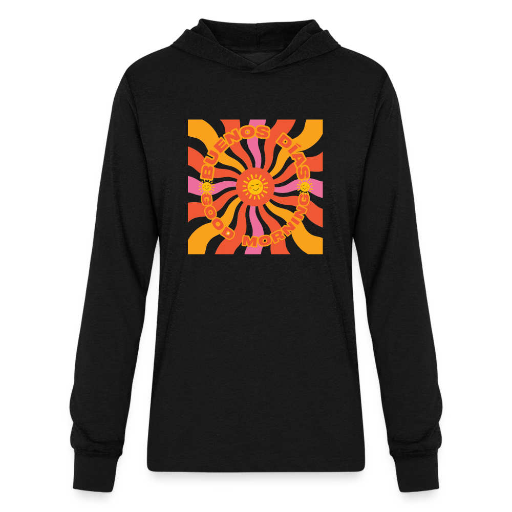 Buenos Días Unisex Long Sleeve Hoodie Shirt - black