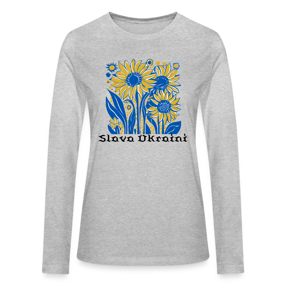 Bella + Canvas Women's Long Sleeve T-Shirt - heather gray