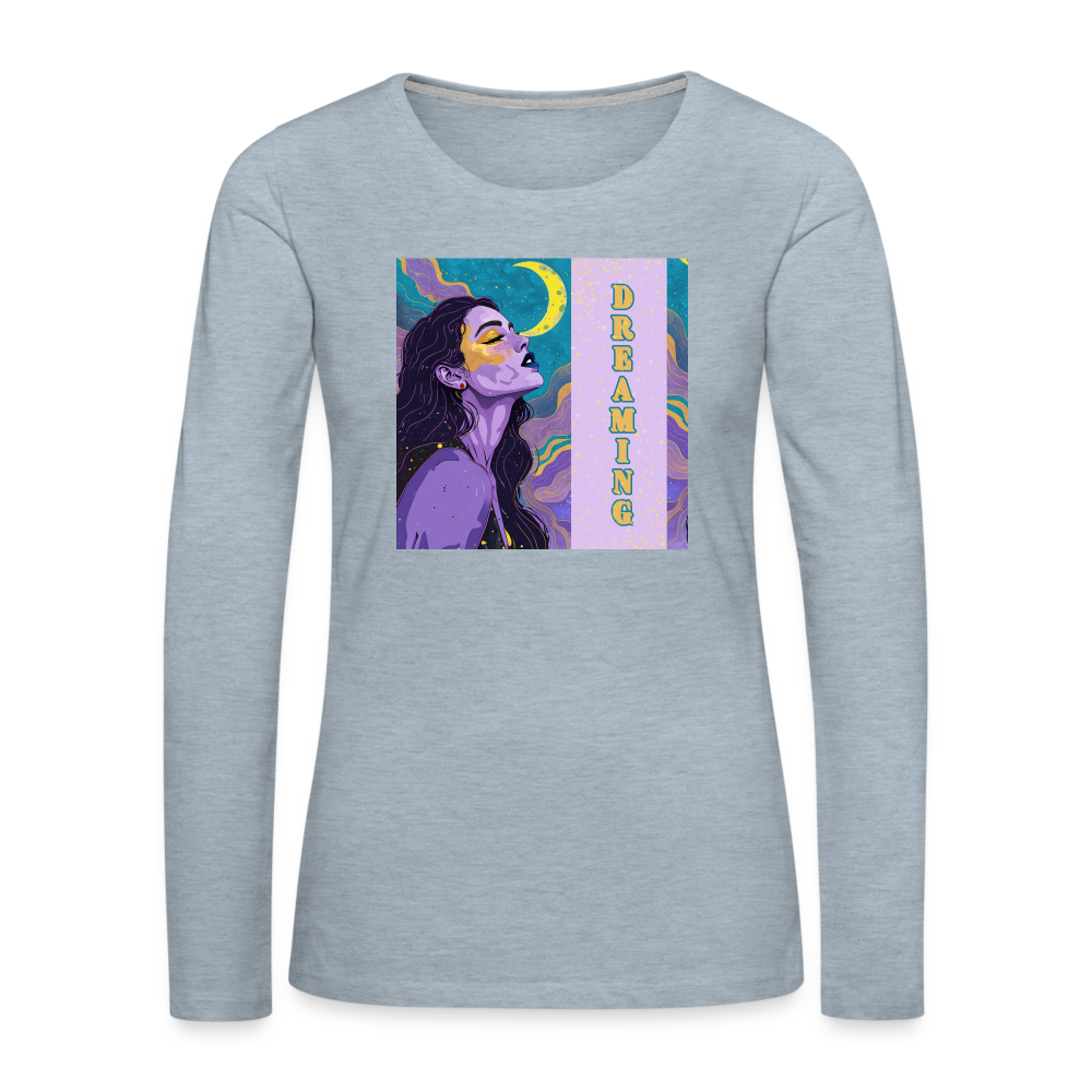 Women's Premium Long Sleeve T-Shirt - heather ice blue