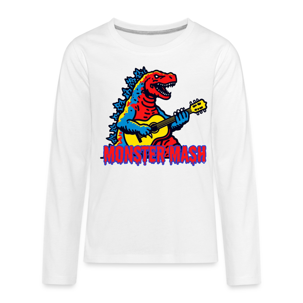 Monster Mash Kids' Premium Long Sleeve T-Shirt - white