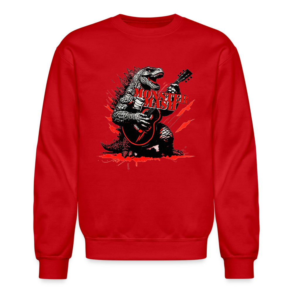 Monster Mash Adult Unisex Crewneck Sweatshirt - red