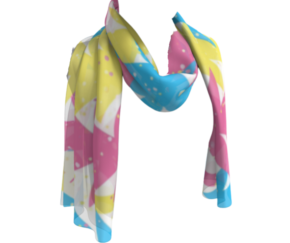 Pastel Trees Long Scarf