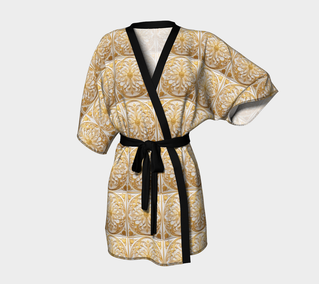 Gold Coin Kimono Robe