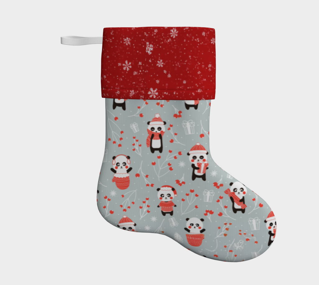 Holiday Pandas  Stocking