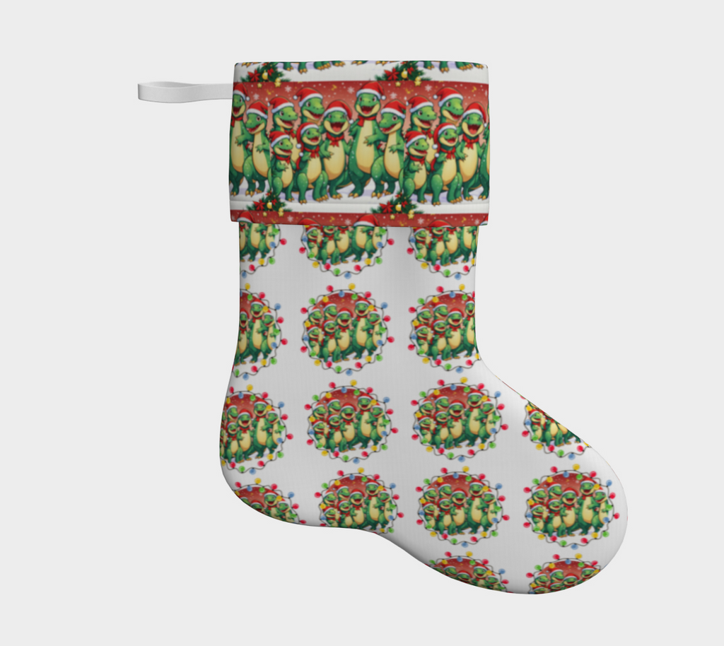 Dinosaur Christmas Holiday Stocking