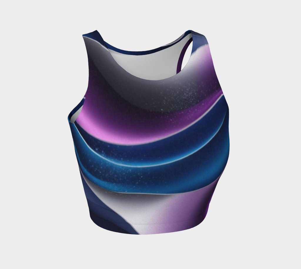 Purple Stripe Athletic Crop Top