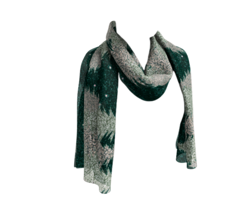 Frosty Trees Long Scarf