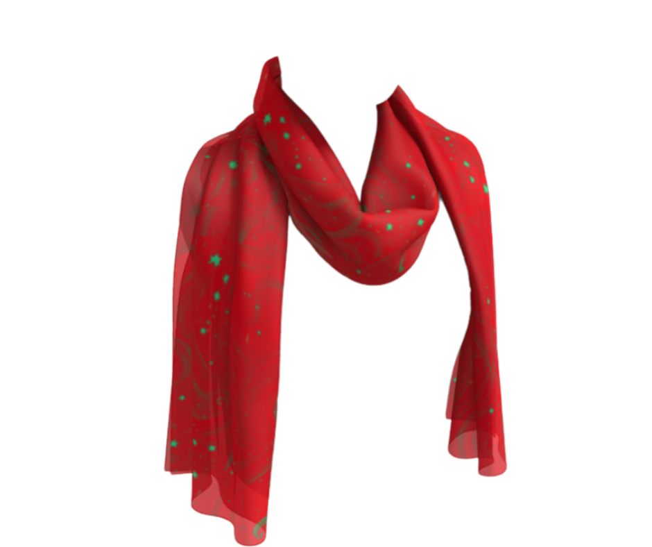 Christmas Red Long Scarf