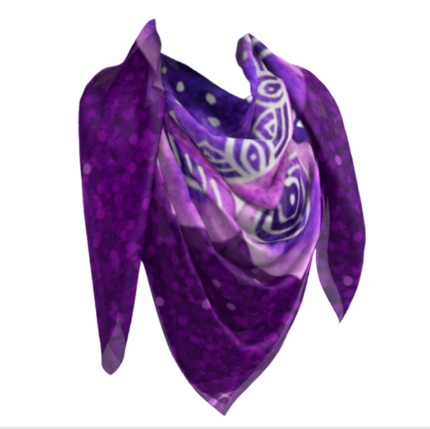 Purple Mandala Square Scarf