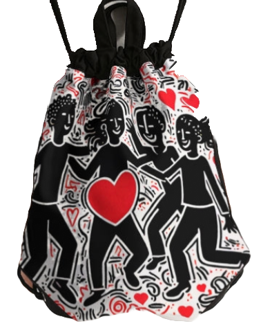 Keith Haring Design Style Drawstring Bag