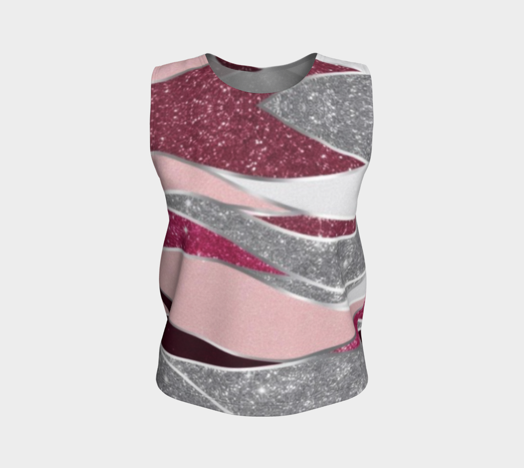 Silvery Pink Loose Tank Top
