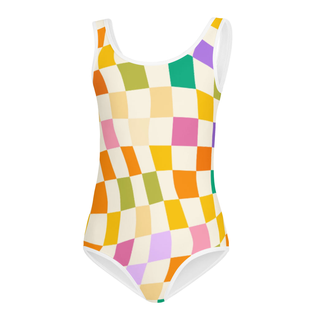 Checkered Fun Kids Swimsuit