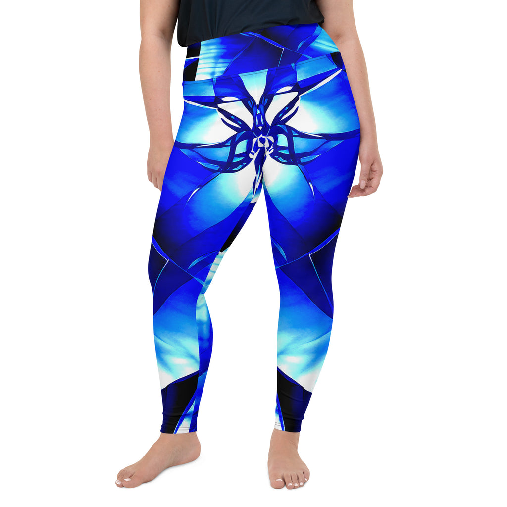 Abstract Blue Design  Plus Size Leggings