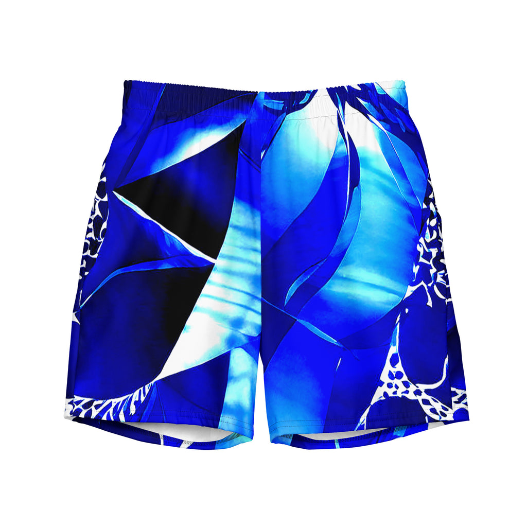 Blue Abstract Men's swim trunks