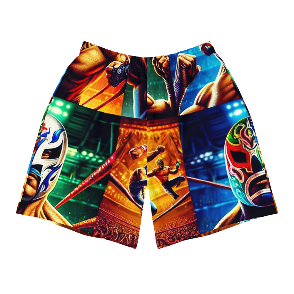 Colorful Lucha Libre Unisex Athletic Long Shorts