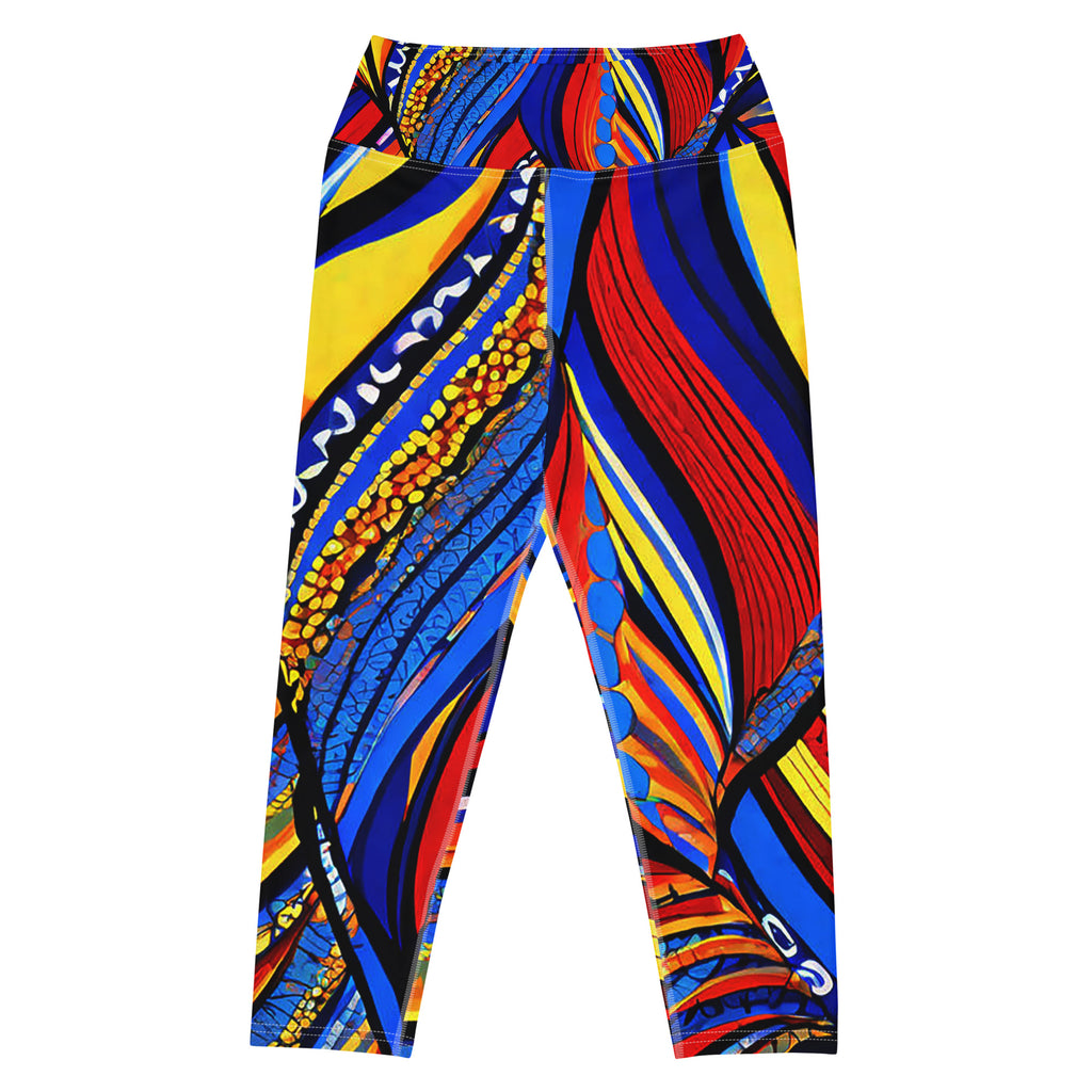 Swirls of Color Yoga Capri Leggings