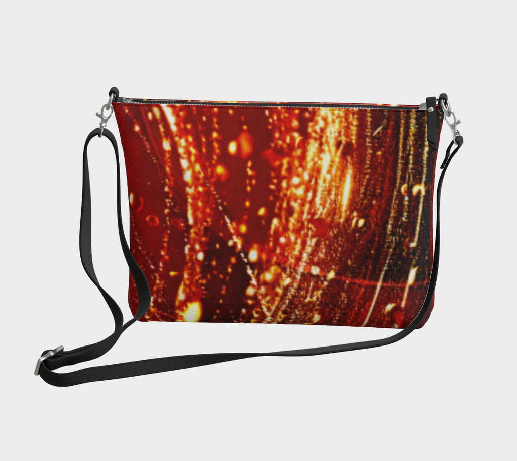 Red Wine Vegan Leather Crossbody Bag