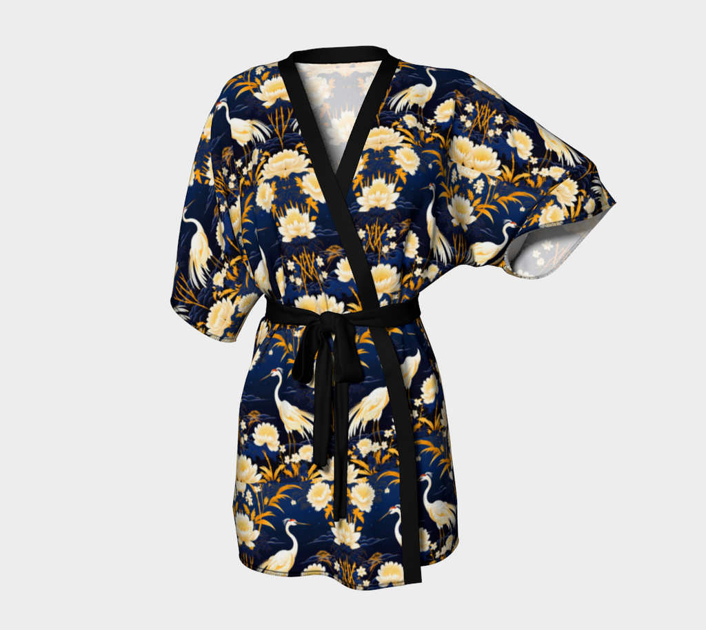 Loving Cranes Kimono Robe