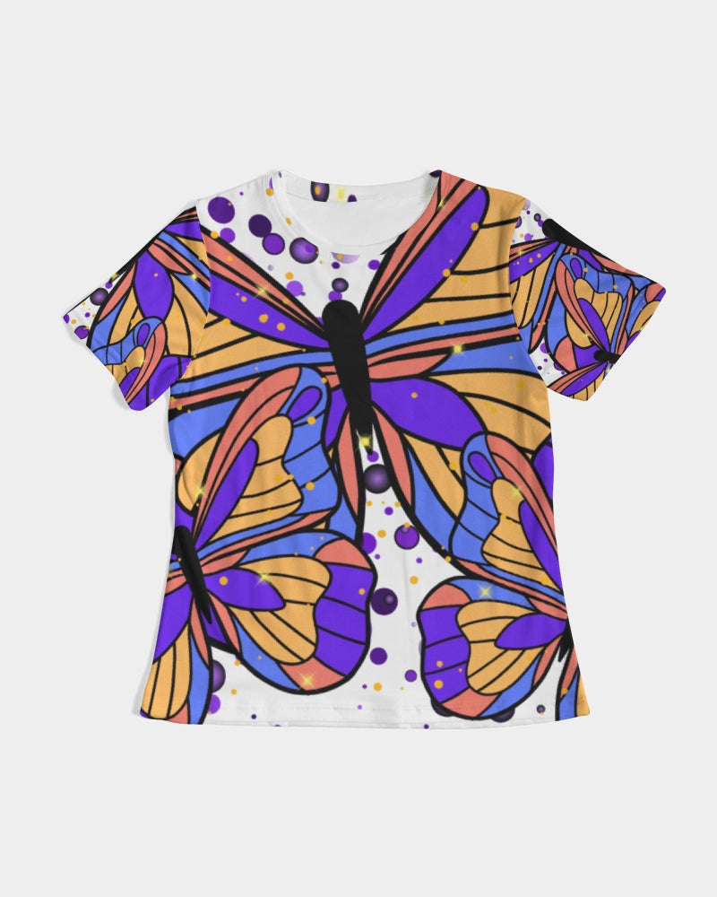 Purple Butterfly Women's Tee Shirt