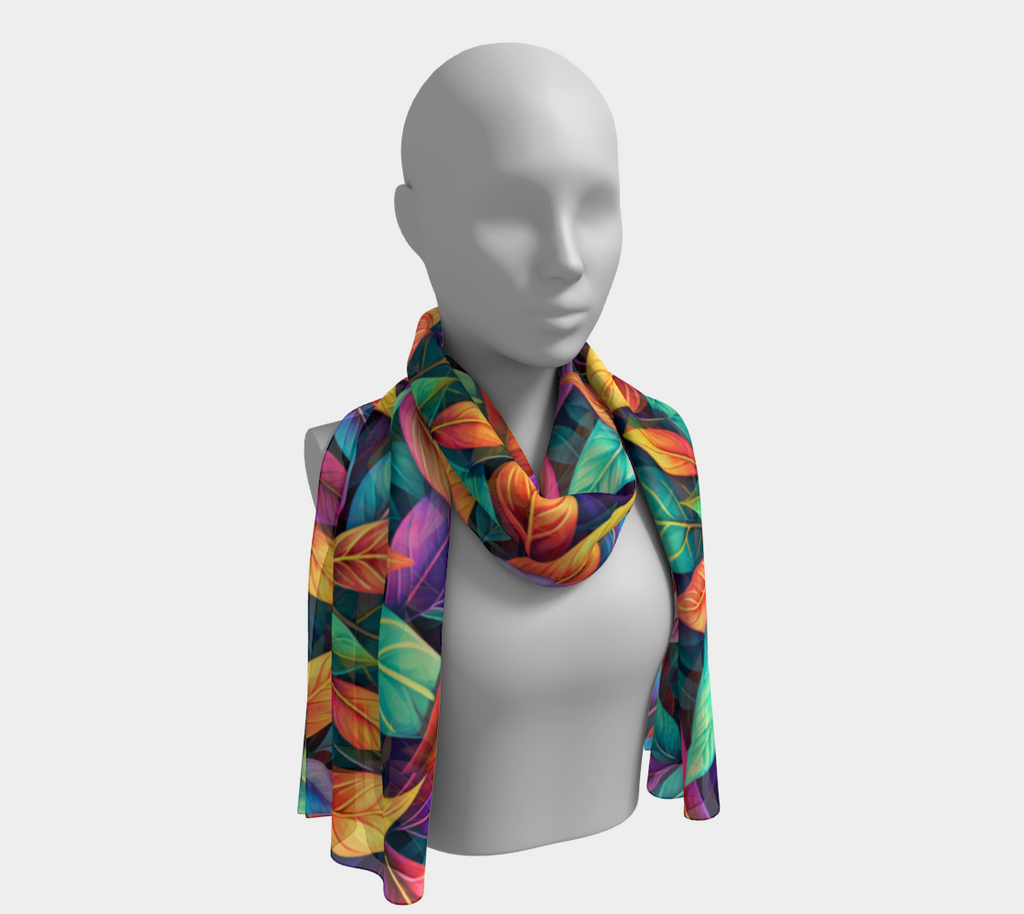 Color Leaves Long Scarf