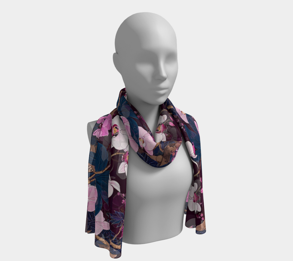 Orchid Love Long Scarf