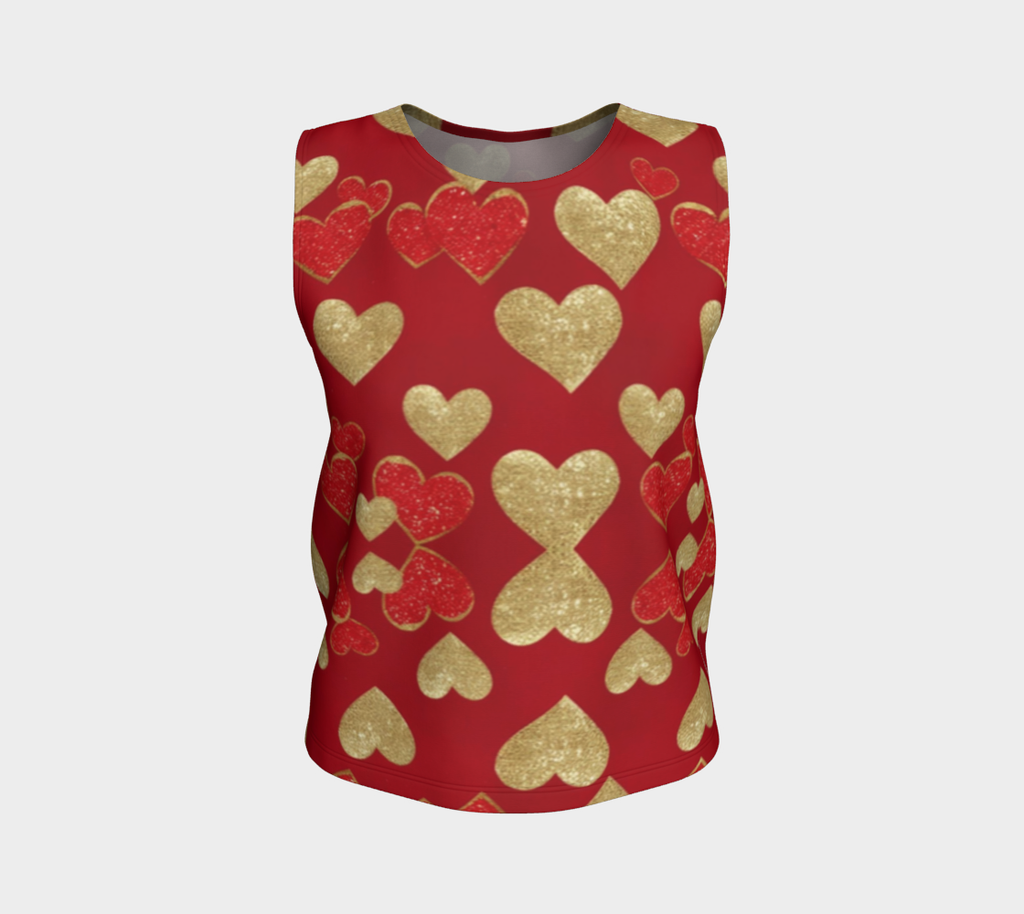 Hearts of Gold Loose Tank Top