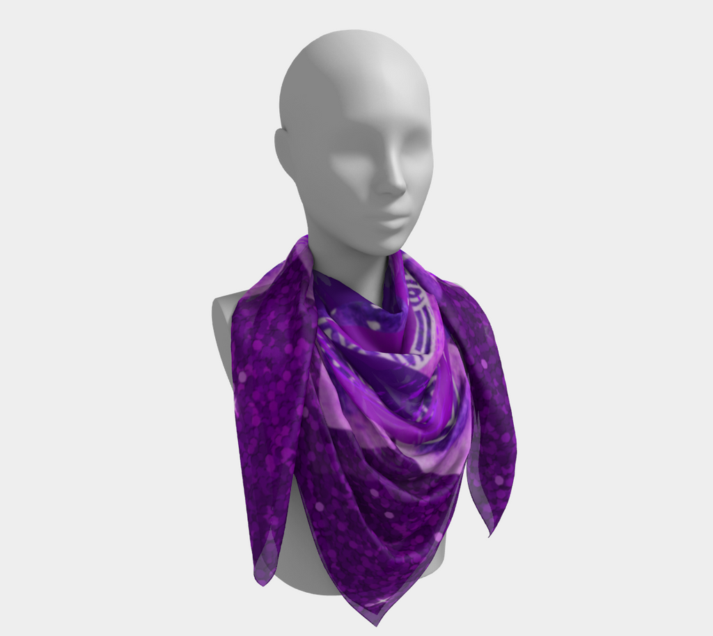 Purple Yoga Square Scarf