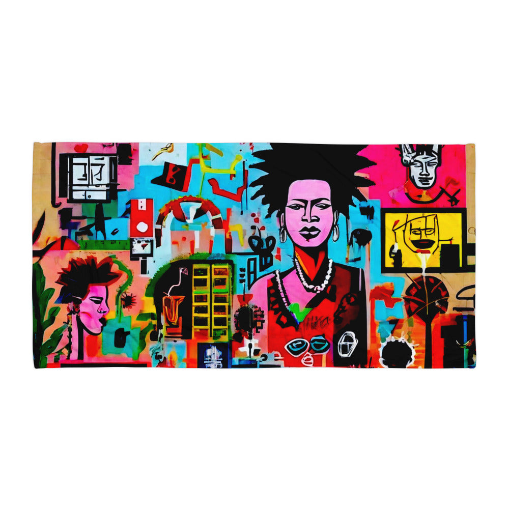 Graffiti Print Towel